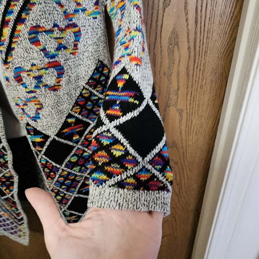 ⭐️Colorful Geometric Patterned Long Cardigan⭐️ - Picture 4 of 8